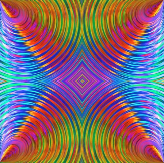 Competition entry: Kaleidoscope of plastic plate with neon backlighting