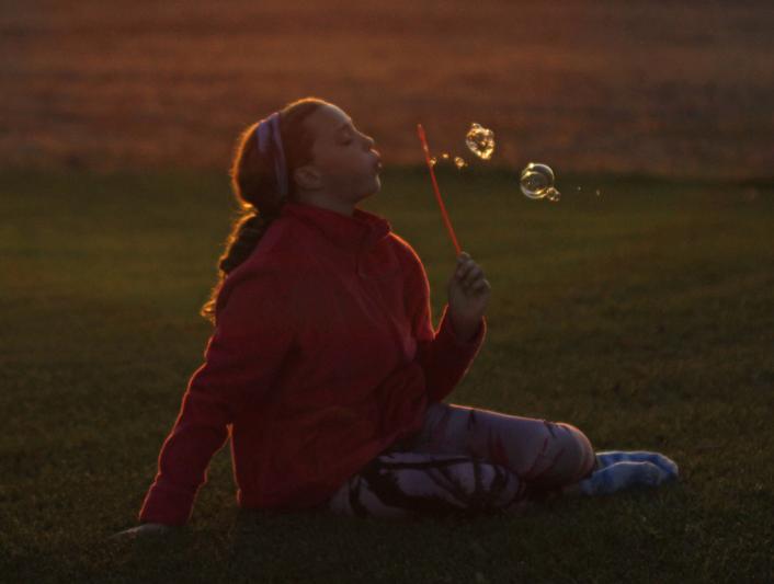 Competition entry: Blowing Bubbles as the Sun Goes Down